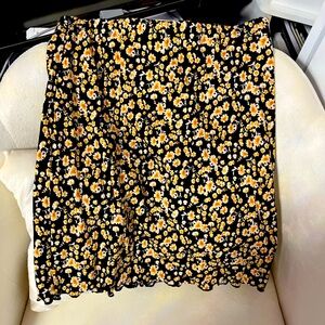 Floral flower pencil skirt